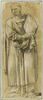 Un prêtre tenant la mitre de saint Hugues : étude pour le septième tableau, image 1/2