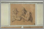 Deux hommes nus, à mi-corps : étude pour le douzième tableau, image 2/2