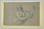 Demi-figure de femme nue, regardant à gauche, image 2/2