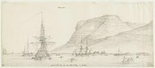 Vue de Patrickfiord, Islande, prise du mouillage, le matin, en 1771, image 1/2