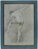 Figure d'académie : homme nu, vu de dos, le torse incliné vers la gauche..., image 1/2
