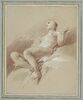 Jeune femme nue, assise sur des rochers, image 1/2
