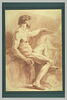 Homme nu, assis, tourné vers la droite, la main gauche posée sur un vase, image 2/2