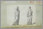Deux figures de femmes debout et drapées à l'antique, image 2/2