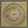 Projet de plafond avec l'assemblée des dieux autour de Jupiter tenant le foudre dans un compartiment circulaire, image 1/2
