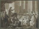 Saint Augustin prêchant devant Valère, évêque d'Hippone, image 1/2
