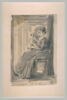 Jeune femme assise, filant sous une pergola, image 2/2