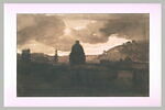 Vue de Rome, prise de la place de la Trinité-des-Monts, au soleil couchant, image 2/2