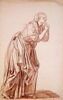 Une femme debout, penchée, les mains jointes, image 3/3