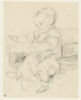 Un jeune enfant assis, en chemise, image 1/2