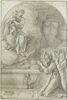 Apparition de la Vierge à l'Enfant à trois religieuses près d'un tombeau, image 1/2