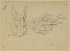 Deux têtes de lièvre et une tête de lapin, image 1/2
