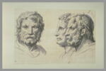 Trois têtes d'hommes en relation avec le lion, image 2/2