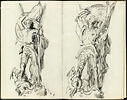 Etude pour un groupe sculpté : saint Georges combattant le dragon, image 1/2