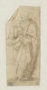 Homme barbu et drapé debout, vu de profil à gauche et fragment d'un bras, image 1/30
