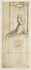 Femme agenouillée entre deux colonnes : étude pour un autel, image 1/2