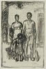 Paysan, sa femme et son enfant, devant leur maison, image 1/2