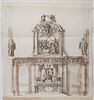 Projet de monument funéraire avec scène de l'Assomption de la Vierge, image 1/2