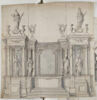 Projet de chapelle avec retable architecturé d'ordre composite, image 1/2