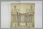 Projet de chapelle avec retable architecturé d'ordre composite, image 2/2