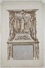 Cheminée monumentale avec groupe sculpté à la gloire d'un roi de France, image 1/2