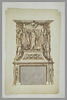 Cheminée monumentale avec groupe sculpté à la gloire d'un roi de France, image 2/2