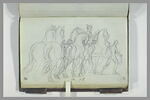 Six chevaux guidés par des personnages nus, image 2/2