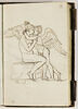 Jeune fille nue, assise, serrant dans ses bras un jeune amour, image 1/3
