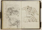 Jeune fille nue, assise, serrant dans ses bras un jeune amour, image 2/3