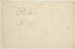 Murailles d'une ville arabe et croquis d'arabes, image 1/2