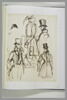 Etudes de figures en redingote et haut-de-forme, image 1/2