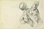 Torse d'écorché de dos, bras levé, image 1/2