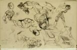 Etudes de figures d'hommes ; de femmes ; et d'enfant, image 1/2