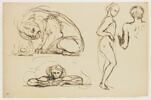 Etudes de personnages et d'animaux, image 1/2