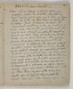 Texte manuscrit en langue française, image 1/2