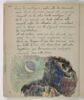 Texte manuscrit en langue française et illustration mahorie, image 1/2