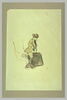 Jeune femme rousse, assise sur le bord d'un fauteuil, image 2/2