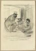 Un homme au chevet du lit où une femme est étendue et un enfant, image 1/2