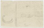 Collier, pantoufle, ornement et notes manuscrites, image 1/2