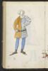 Personnage en costume du Moyen-Age ; partie de costume, image 1/4