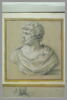 Copie de buste romain antique, de face, tête à gauche, image 3/3