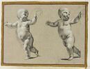 Deux enfants nus, marchant de trois quarts à gauche, image 1/3