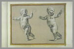 Deux enfants nus, marchant de trois quarts à gauche, image 3/3
