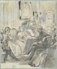 Vie de Chateaubriand :  Chateaubriand lisant dans un salon (?), image 1/2