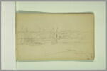 Paysage fluvial avec deux bateaux et arrière plan de maisons, image 2/2