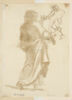 Esquisse d'homme debout, drapé, se dirigeant vers la gauche : saint Jean (?), image 1/2