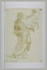 Esquisse d'homme debout, drapé, se dirigeant vers la gauche : saint Jean (?), image 2/2