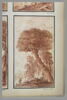 Figure dans un paysage traversé par un grand arbre penché, image 2/2