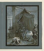 Saint Séverin, priant Dieu, devant le roi Clovis malade, image 1/2
