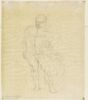 Figure aux cheveux hirsutes et reprise partielle de l'hercule du recto, image 1/2